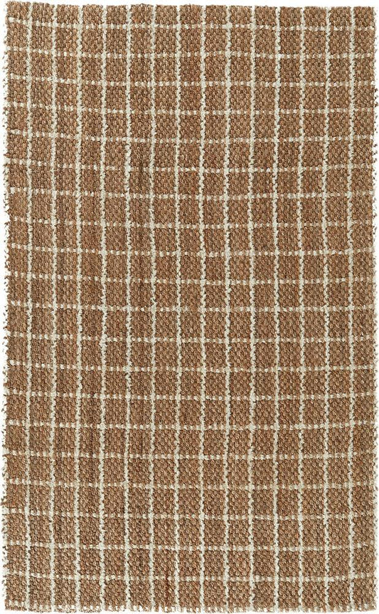 Villa by Classic Home - Windowpane Chenille Are Rug  - 8W - Natural, Ivory - 30091441 veiw 1