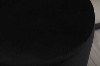 Elegant Furniture & Lighting - Ozman round 14 inch ottoman in black - OT1015BK veiw 4