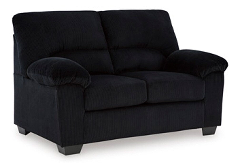 Signature Design by Ashley - SimpleJoy Loveseat in Onyx - 2420435 veiw 1