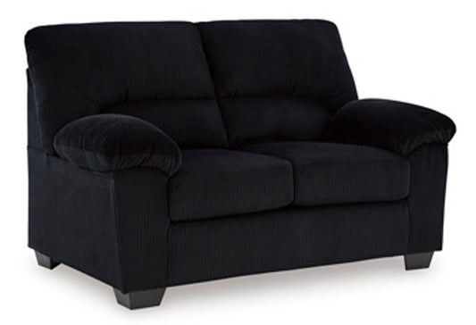 Signature Design by Ashley - SimpleJoy Loveseat in Onyx - 2420435 veiw 1