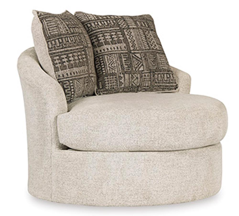 Signature Design by Ashley - Soletren Swivel Accent Chair in Stone - 9510444 veiw 1