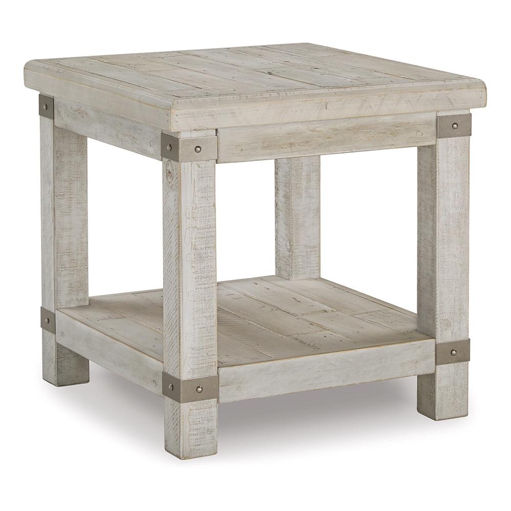 Signature Design by Ashley - Carynhurst Rectangular End Table in White - T757-3 veiw 1