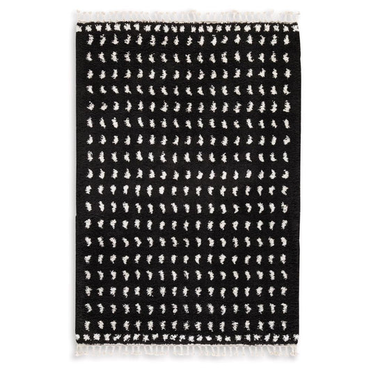 Signature Design by Ashley - Minston Medium Rug in Black/White - R405952 veiw 1