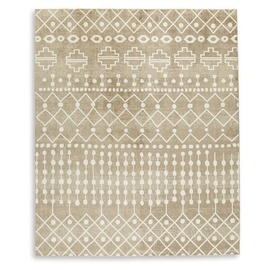 Signature Design by Ashley - Bunchly Large Rug in Tan/Brown/Cream - R406221 veiw 1