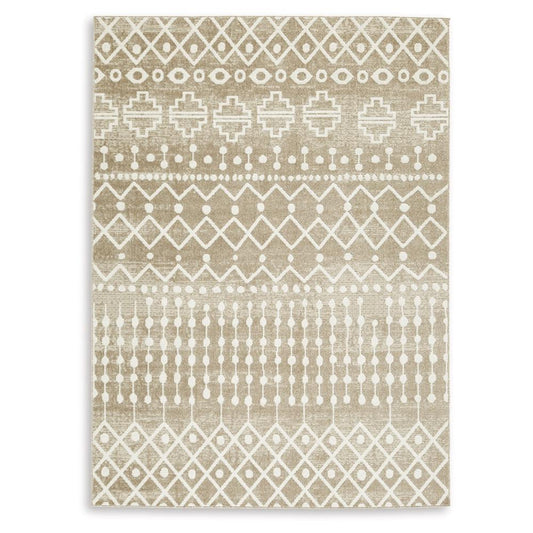 Signature Design by Ashley - Bunchly Medium Rug in Tan/Brown/Cream - R406222 veiw 1