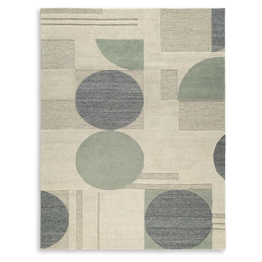 Signature Design by Ashley - Dallane Large Rug in Linen/Blue/Green - R406351 veiw 1