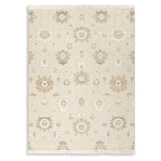 Signature Design by Ashley - Calkin Large Rug in Linen/Gray/Caramel - R406391 veiw 1
