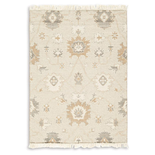 Signature Design by Ashley - Calkin Medium Rug in Linen/Gray/Caramel - R406392 veiw 1