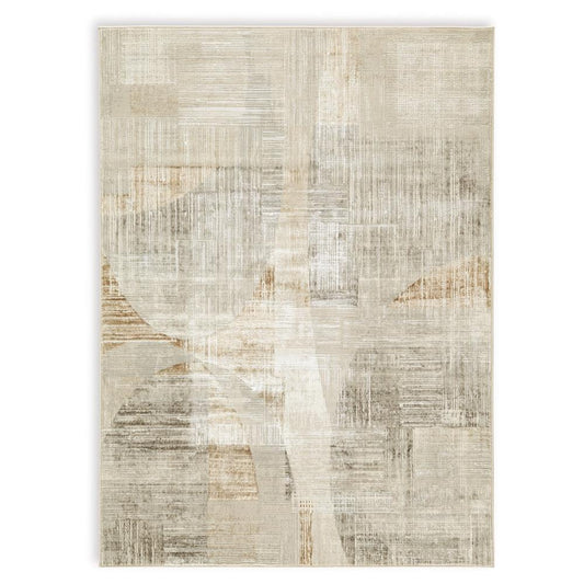 Signature Design by Ashley - Truward Medium Rug in Linen/Gray/Caramel - R406472 veiw 1
