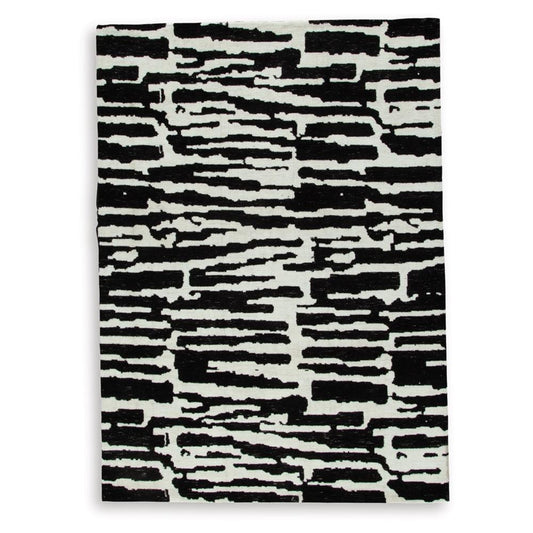 Signature Design by Ashley - Bramshaw Medium Rug in Black/Ivory - R406762 veiw 1