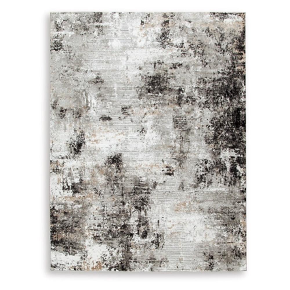 Signature Design by Ashley - Langwell Extra Large Rug in Black/Gray/White - R406780 veiw 1