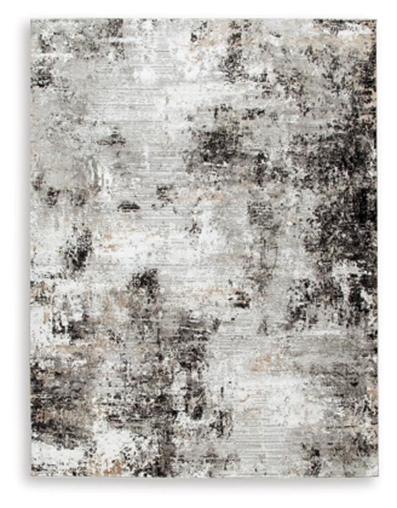 Signature Design by Ashley - Langwell Large Rug in Black/Gray/White - R406781 veiw 1