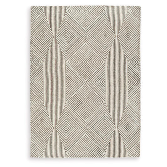 Signature Design by Ashley - Jadott Medium Rug in Beige/Brown - R406802 veiw 1
