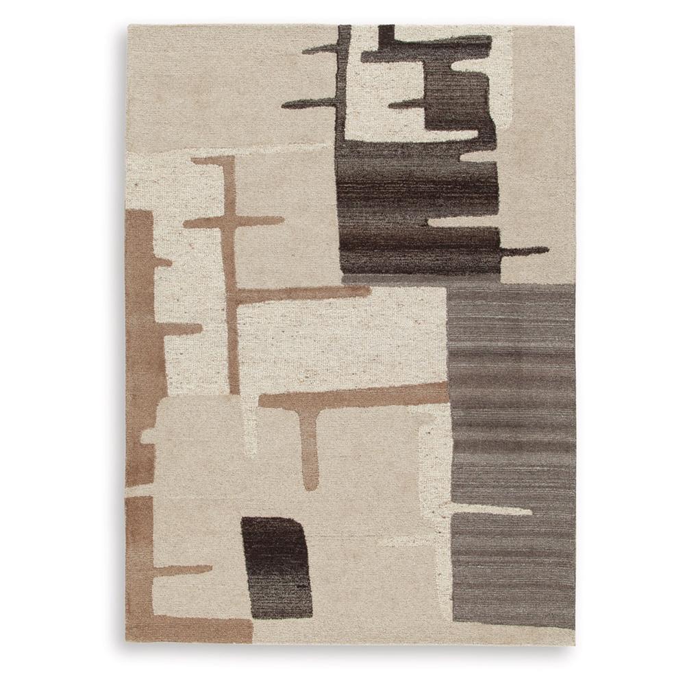 Signature Design by Ashley - Kencher Medium Rug in Beige/Brown - R406822 veiw 1