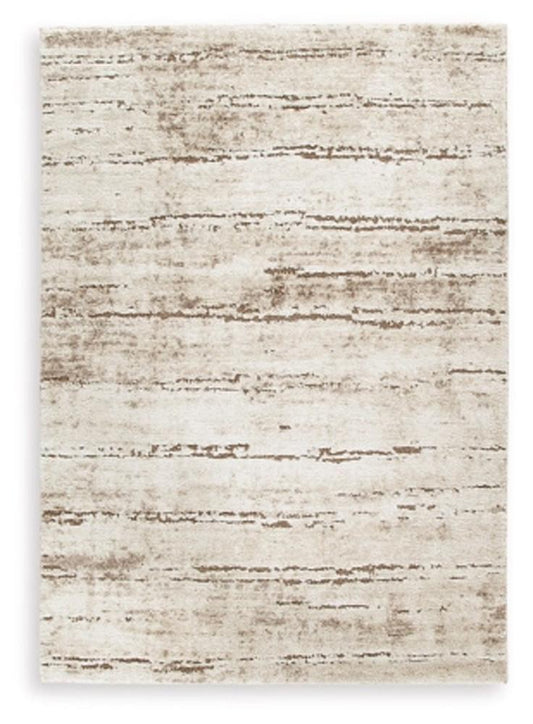 Signature Design by Ashley - Kasney Large Rug in Cream/Brown - R406851 veiw 1