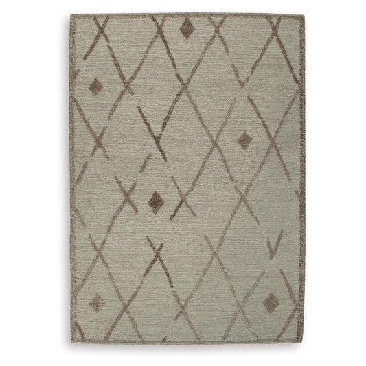 Signature Design by Ashley - Guyford Medium Rug in Beige/Brown - R406872 veiw 1