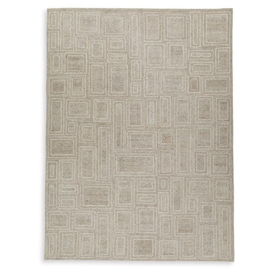 Signature Design by Ashley - Brickburgh Extra Large Rug in Gray/Ivory/Honey - R406900 veiw 1