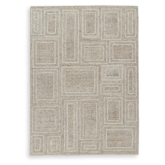 Signature Design by Ashley - Brickburgh Medium Rug in Gray/Ivory/Honey - R406902 veiw 1
