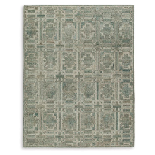 Signature Design by Ashley - Jossland Large Rug in Green/Ivory - R406911 veiw 1