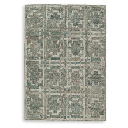 Signature Design by Ashley - Jossland Medium Rug in Green/Ivory - R406912 veiw 1