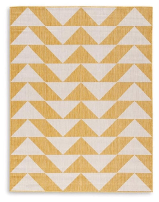 Signature Design by Ashley - Thomley Large Rug in Ivory/Yellow - R900061 veiw 1