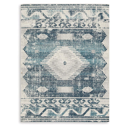 Signature Design by Ashley - Daddridge Large Rug in Blue/Gray/Ivory - R900101 veiw 1