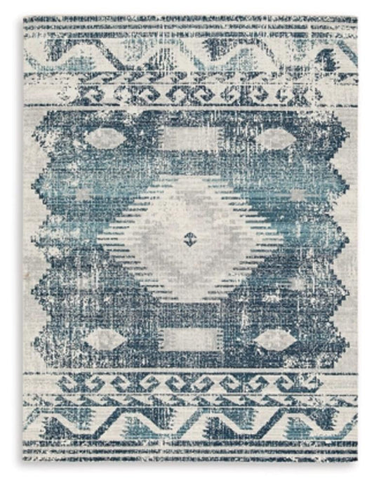 Signature Design by Ashley - Daddridge Medium Rug in Blue/Gray/Ivory - R900102 veiw 1