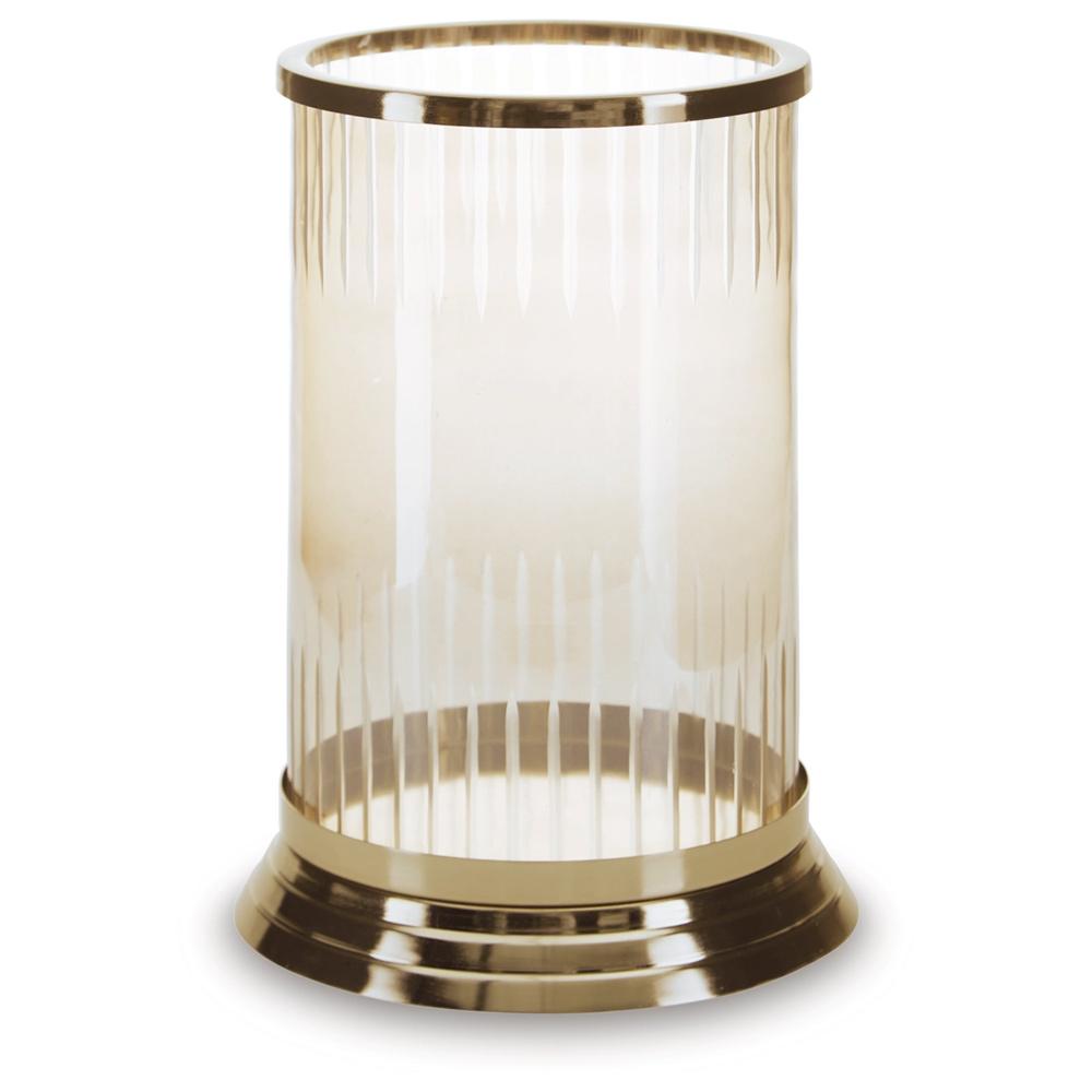 Signature Design by Ashley - Aavinson Candle Holder in Amber/Gold Finish - A2000687 veiw 1
