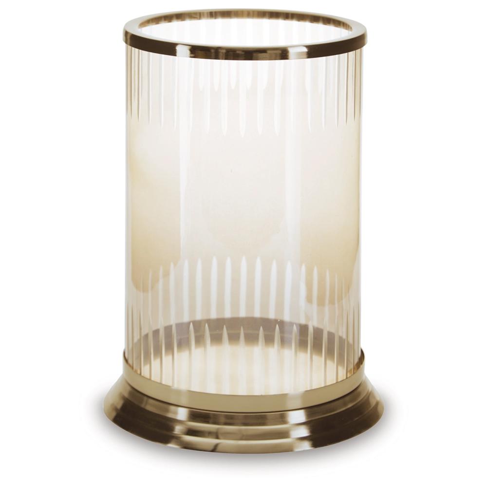 Signature Design by Ashley - Aavinson Candle Holder in Amber/Gold Finish - A2000688 veiw 1