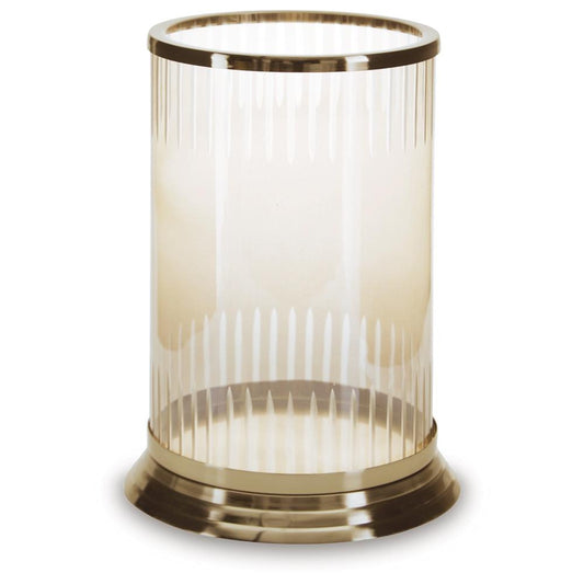 Signature Design by Ashley - Aavinson Candle Holder in Amber/Gold Finish - A2000688 veiw 1