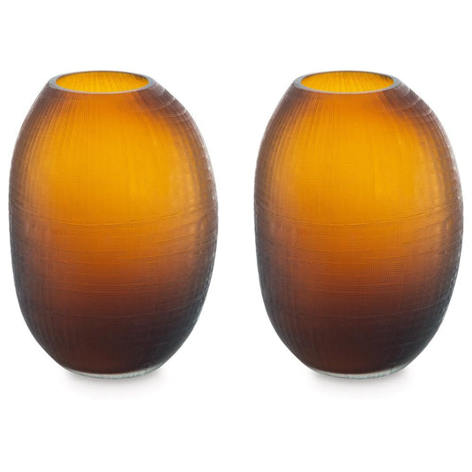 Signature Design by Ashley - Embersen Vase (Set of 2) in Amber - A2900002 veiw 1
