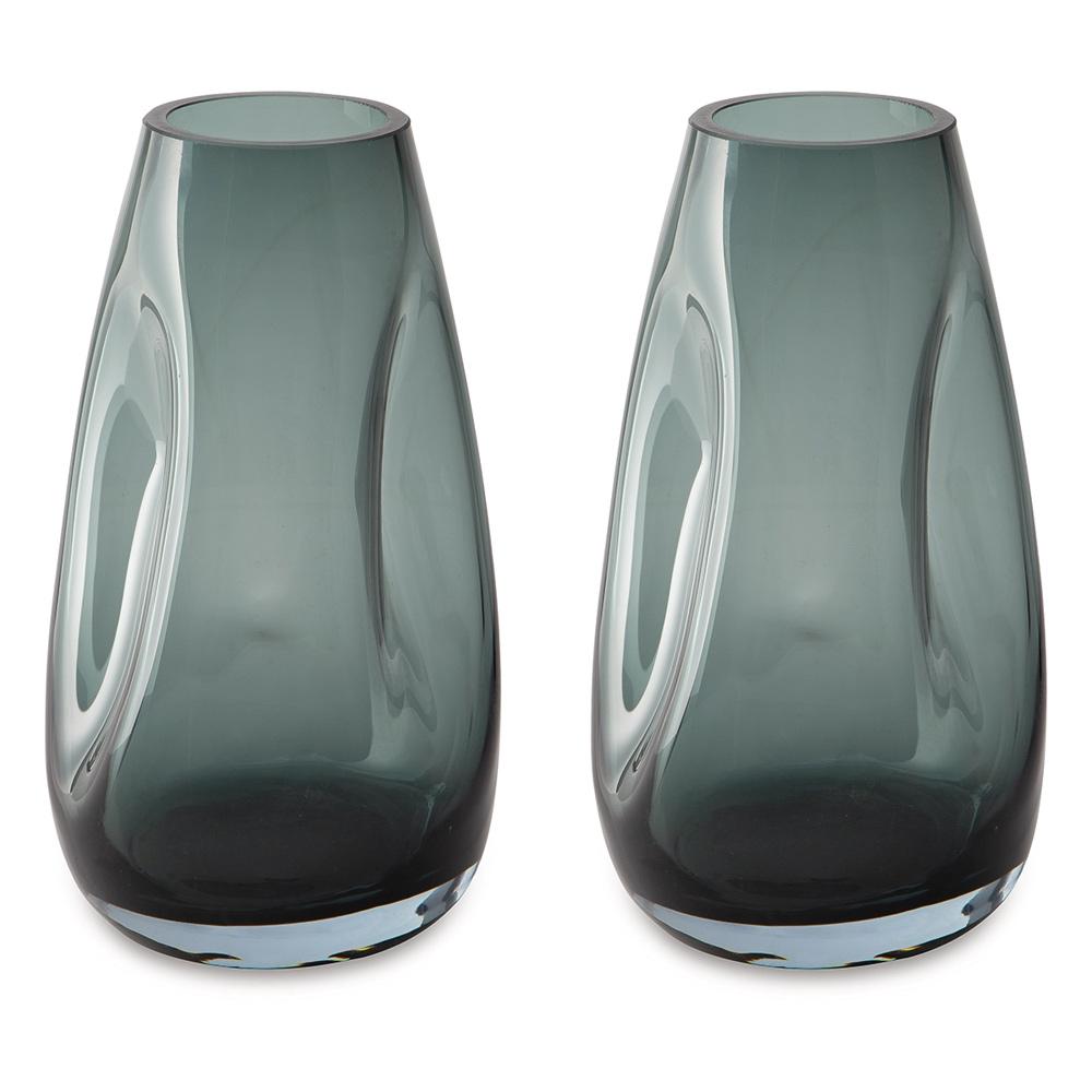 Signature Design by Ashley - Beamund Vase (Set of 2) in Teal Blue - A2900010 veiw 1
