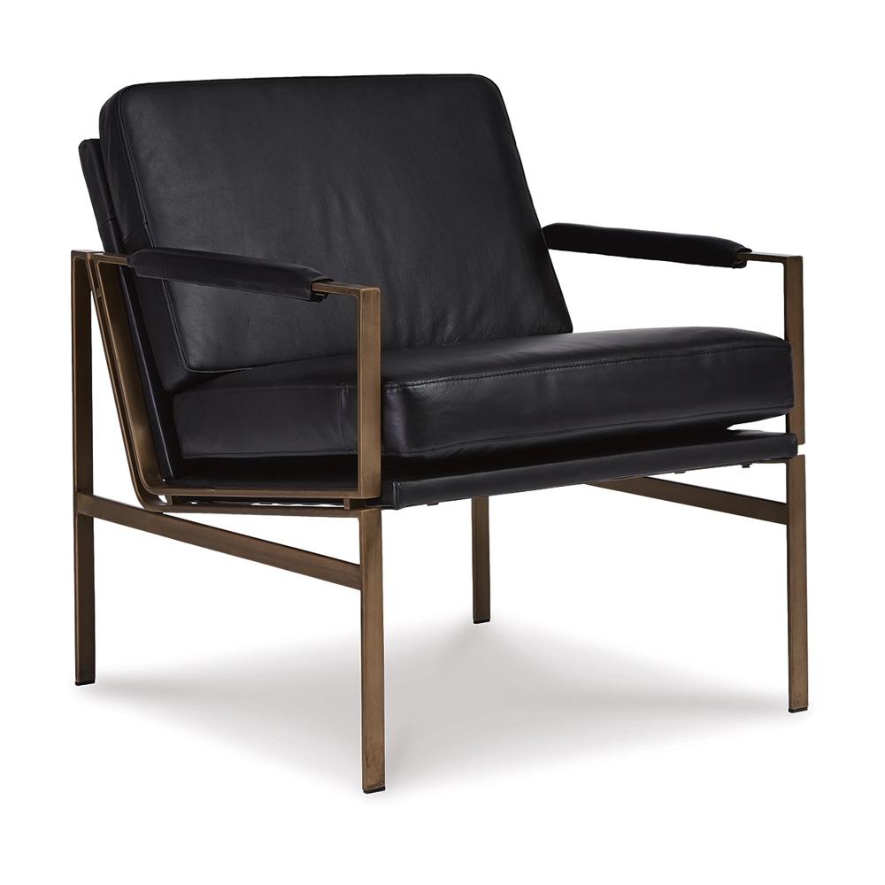 Signature Design by Ashley - Puckman Accent Chair in Black - A3000192 veiw 1