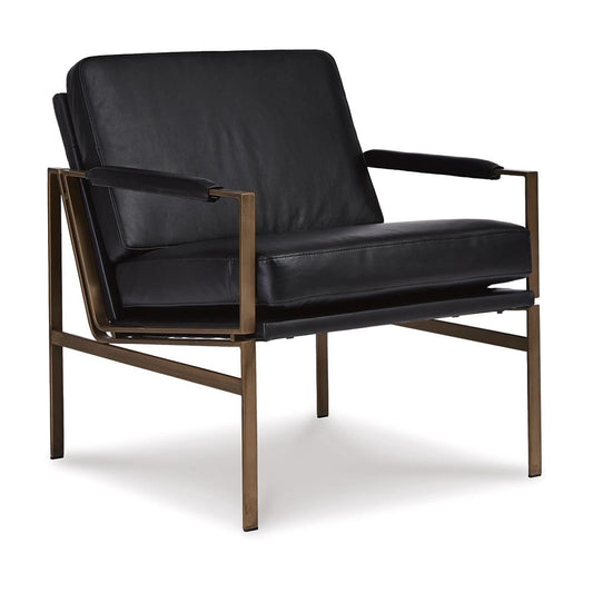 Signature Design by Ashley - Puckman Accent Chair in Black - A3000192 veiw 1