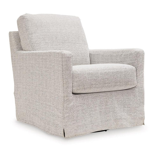 Signature Design by Ashley - Nenana Next-Gen Nuvella Swivel Glider Accent Chair in Stone - A3000644 veiw 1