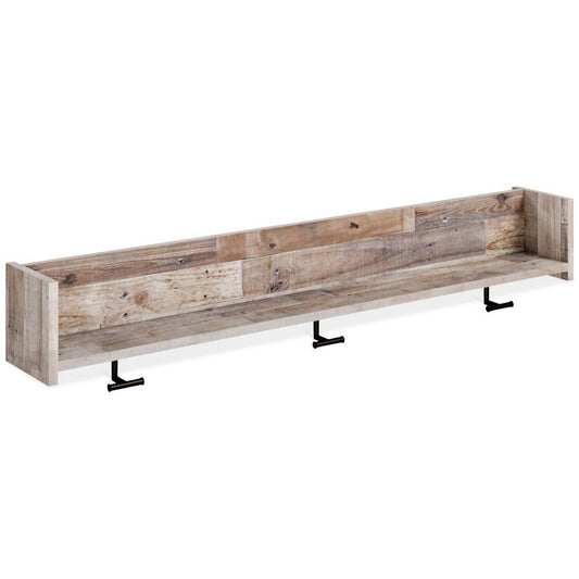 Signature Design by Ashley - Neilsville Wall Mounted Coat Rack w/Shelf in Whitewash - EA2320-151 veiw 1