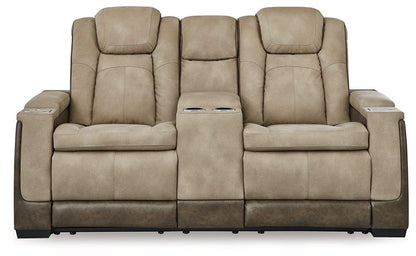 Signature Design by Ashley - Next-Gen DuraPella Pwr Rec Loveseat/Con/Adj Hdrst in Sand - 2200318 veiw 2