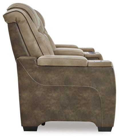 Signature Design by Ashley - Next-Gen DuraPella Pwr Rec Loveseat/Con/Adj Hdrst in Sand - 2200318 veiw 3