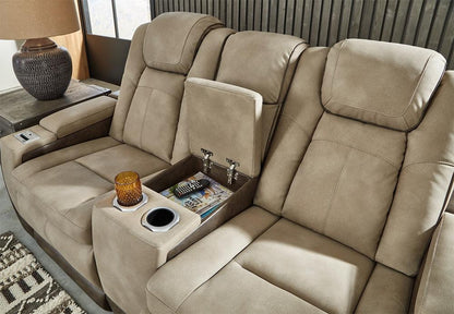 Signature Design by Ashley - Next-Gen DuraPella Pwr Rec Loveseat/Con/Adj Hdrst in Sand - 2200318 veiw 6
