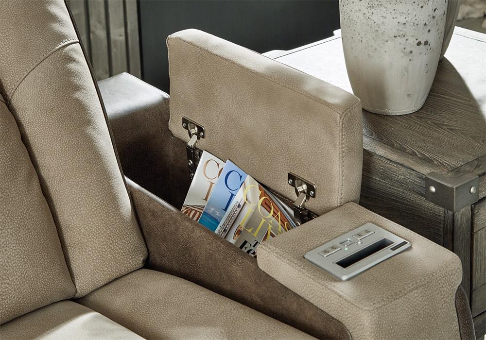 Signature Design by Ashley - Next-Gen DuraPella Pwr Rec Loveseat/Con/Adj Hdrst in Sand - 2200318 veiw 7