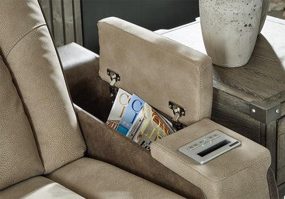 Signature Design by Ashley - Next-Gen DuraPella Pwr Rec Loveseat/Con/Adj Hdrst in Sand - 2200318 veiw 7