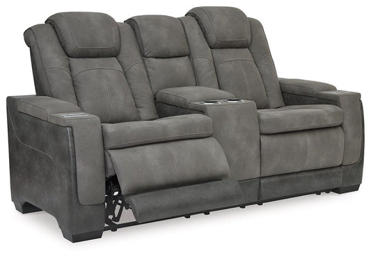 Signature Design by Ashley - Next-Gen DuraPella Pwr Rec Loveseat/Con/Adj Hdrst in Slate - 2200418 veiw 1