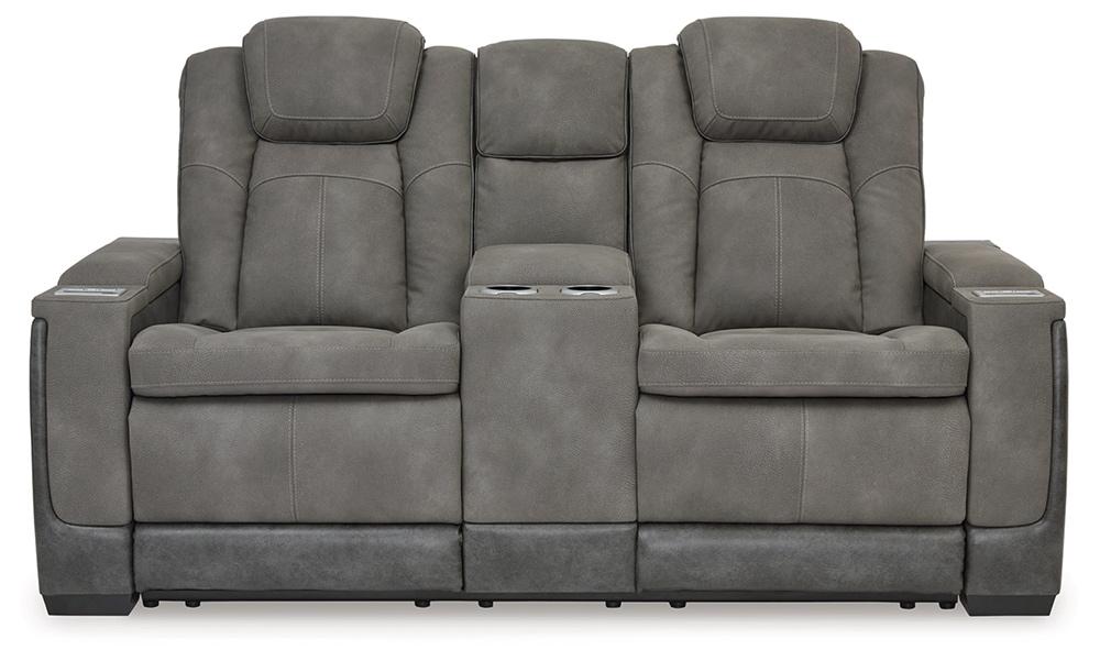 Signature Design by Ashley - Next-Gen DuraPella Pwr Rec Loveseat/Con/Adj Hdrst in Slate - 2200418 veiw 2