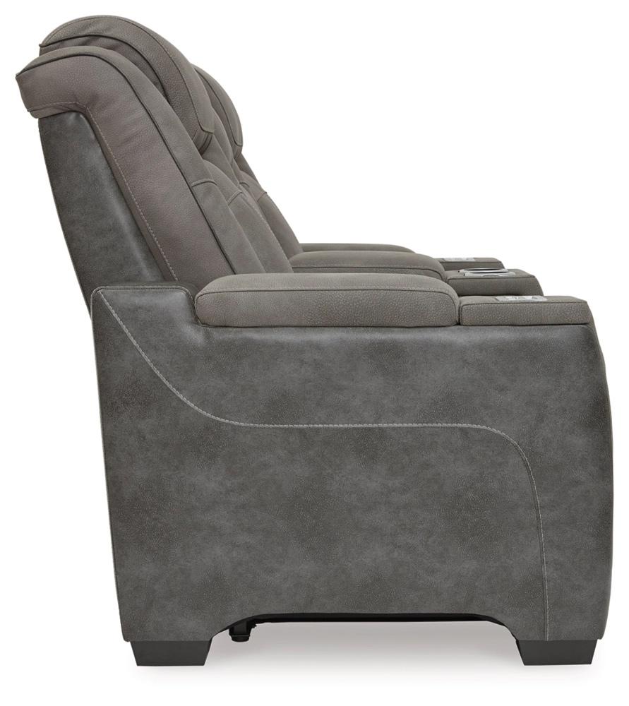 Signature Design by Ashley - Next-Gen DuraPella Pwr Rec Loveseat/Con/Adj Hdrst in Slate - 2200418 veiw 3