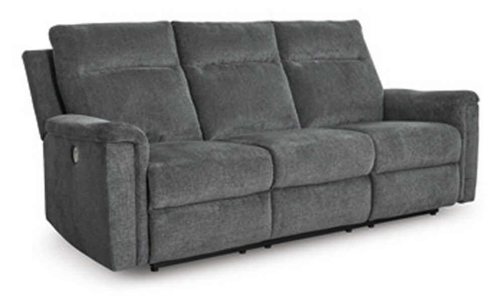 Signature Design by Ashley - Barnsana Reclining Power Sofa in Black/Gray - 3320287 veiw 1