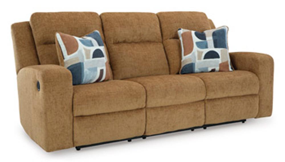 Signature Design by Ashley - Kanlow Reclining Sofa in Honey - 3860588 veiw 1