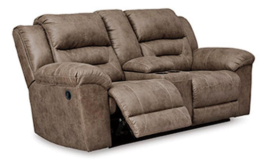 Signature Design by Ashley - Stoneland Dbl Rec Loveseat W/Console in Fossil - 3990594 veiw 1