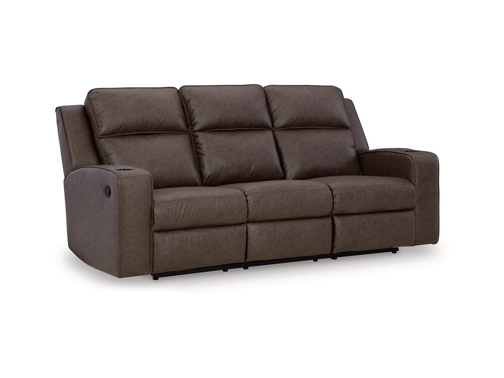 Signature Design by Ashley - Lavenhorne Reclining Sofa With Drop Down Table in Granite - 6330689 veiw 1
