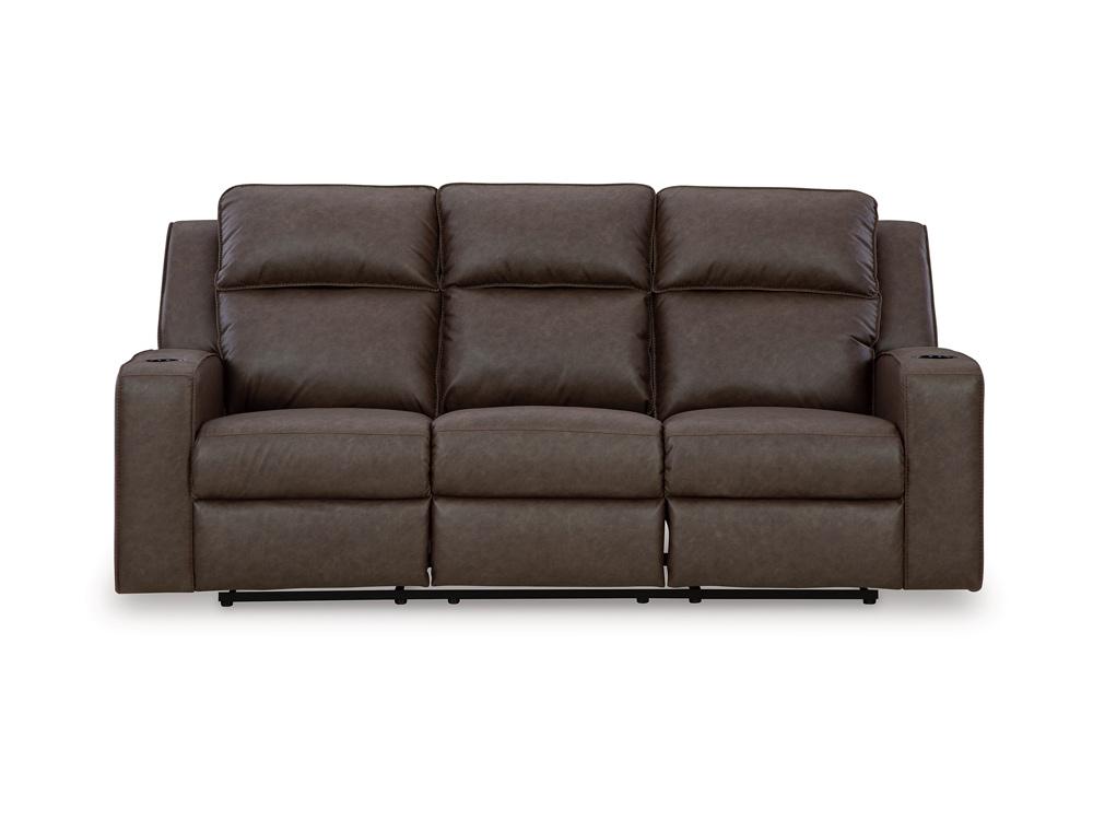 Signature Design by Ashley - Lavenhorne Reclining Sofa With Drop Down Table in Granite - 6330689 veiw 2