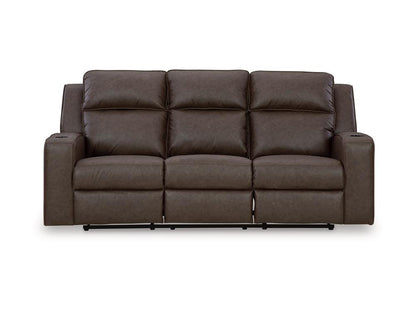 Signature Design by Ashley - Lavenhorne Reclining Sofa With Drop Down Table in Granite - 6330689 veiw 2